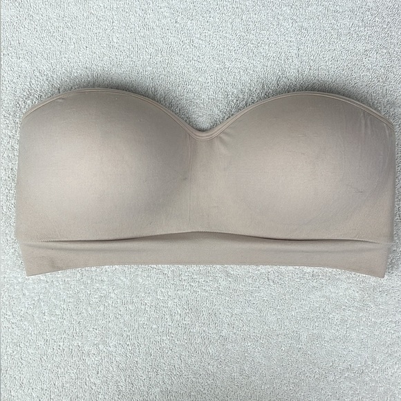 Auden Women's Seamless Bandeau Bra padding size Large nude - Picture 1 of 9